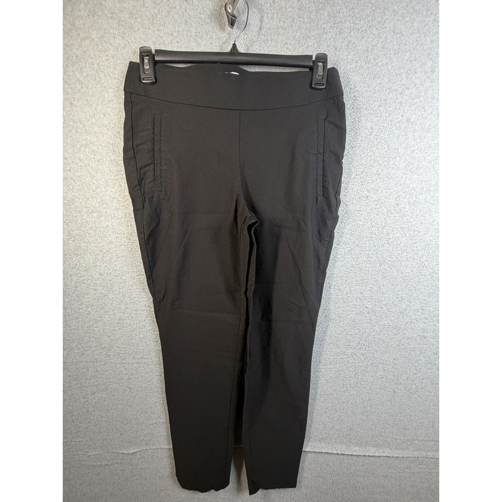 Elle Pants Womens Medium Black Ponte Skinny Pull On Stretch Dress Career Office